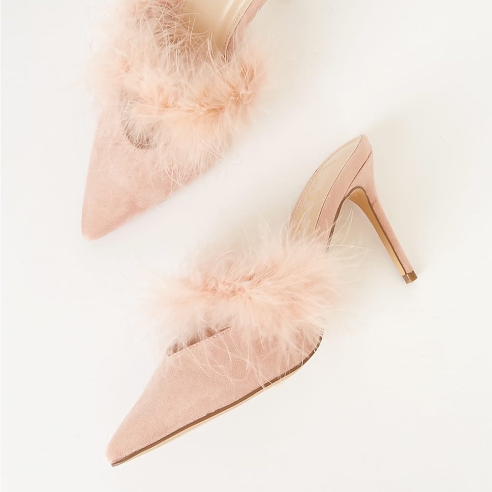 LULU’S 💖 Feather Heels Sz 7.5